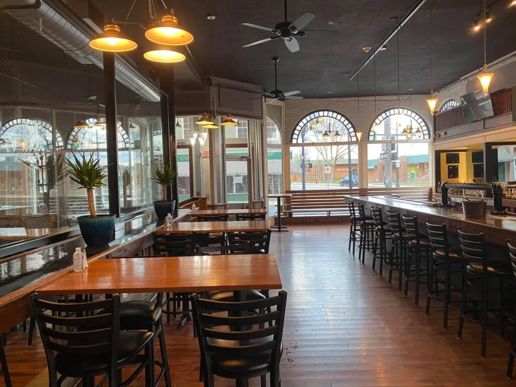 Looking towards front with Bar at Fat Chad's Brewing