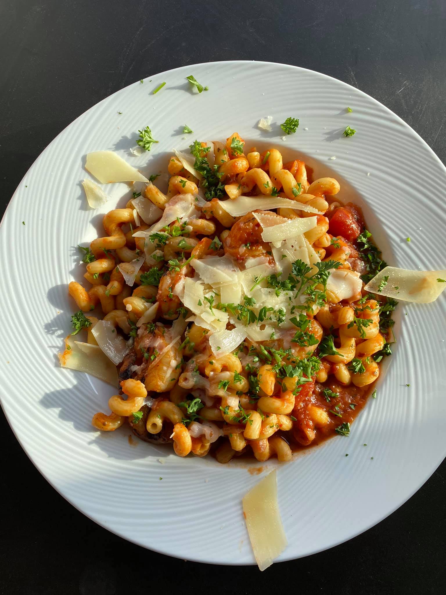Shrimp Diablo with cheese