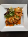 Sweet Chili Glazed Shrimp at Fat Chad's Brewing.