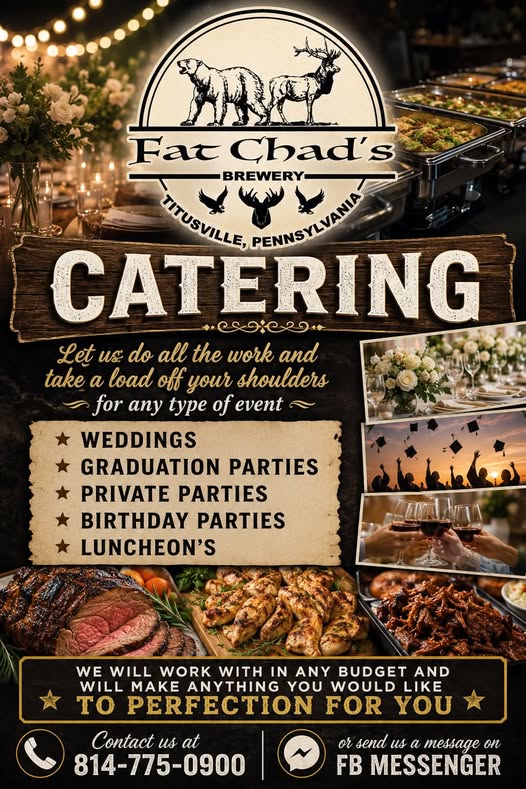 Fat chad's catering.